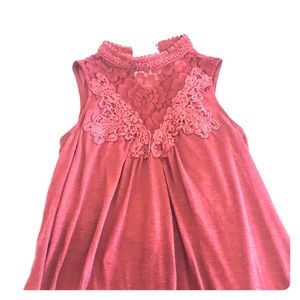 Purple Lace Tank Top